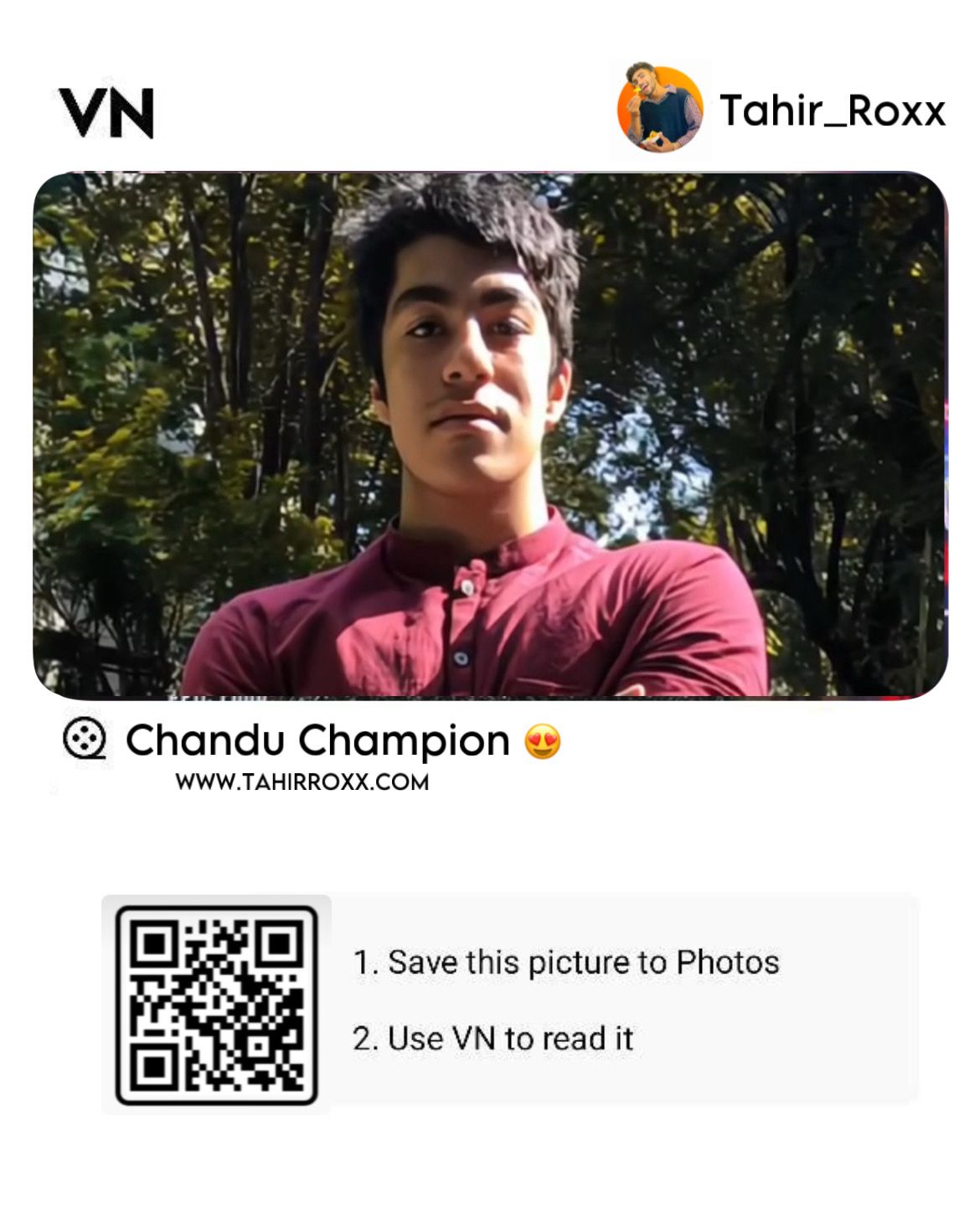 Chandu Champion Trending VN Code & VN Template