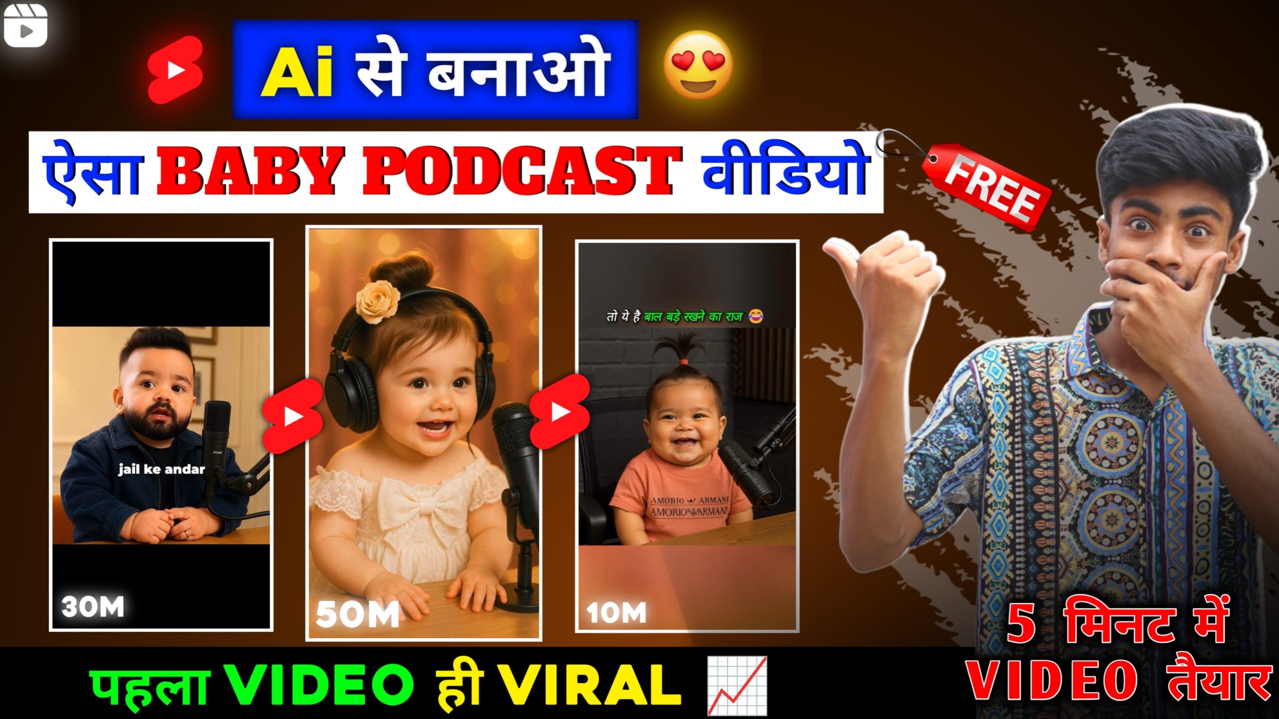 Ai Baby Podcast Reels Video Create Just 1 Click Me