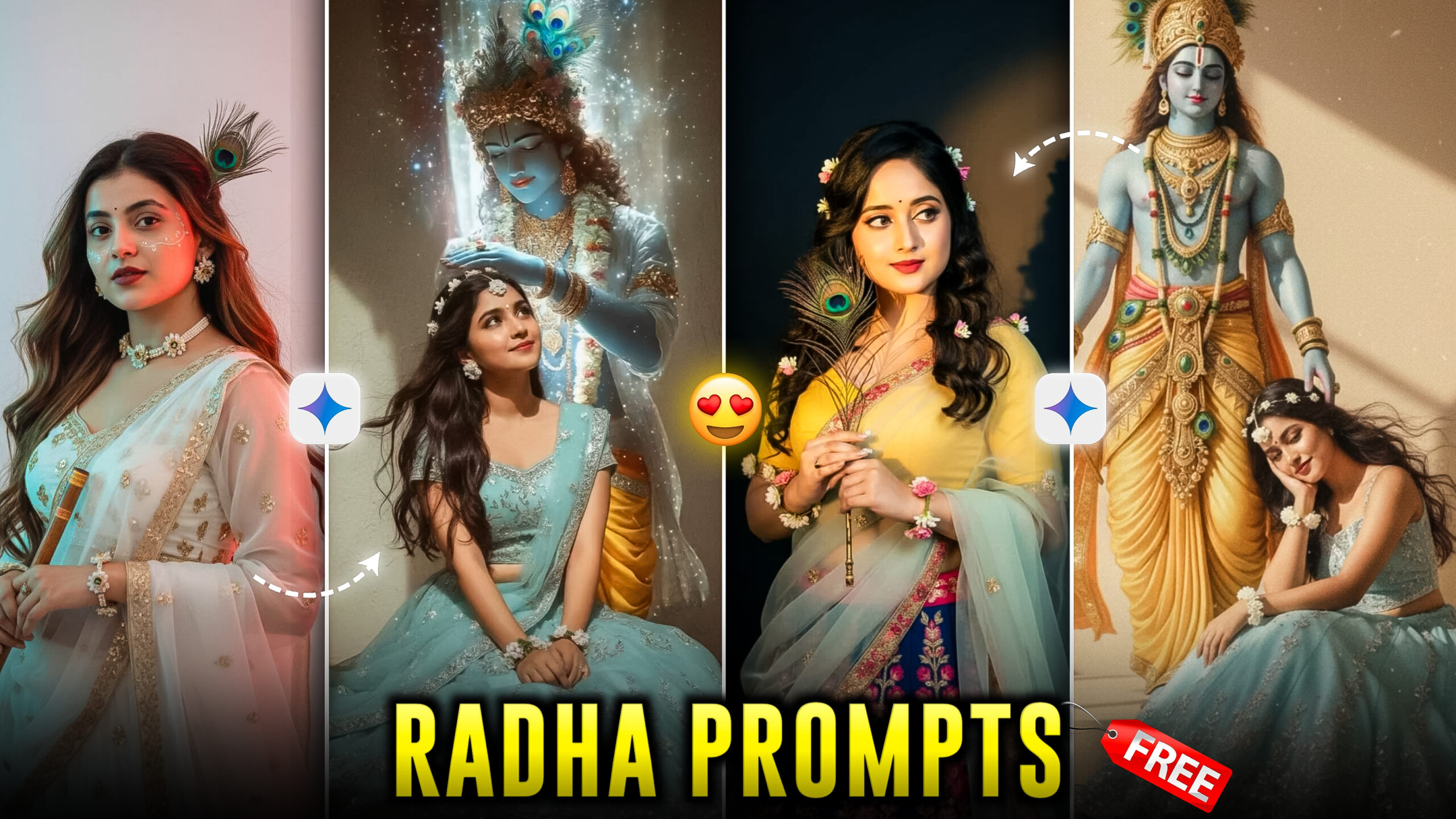 Gemini Trending RADHA PROMPTS Photo Editing Only 1 Click